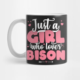 Just A Girl Who Loves Bison - Cute Bison print Mug